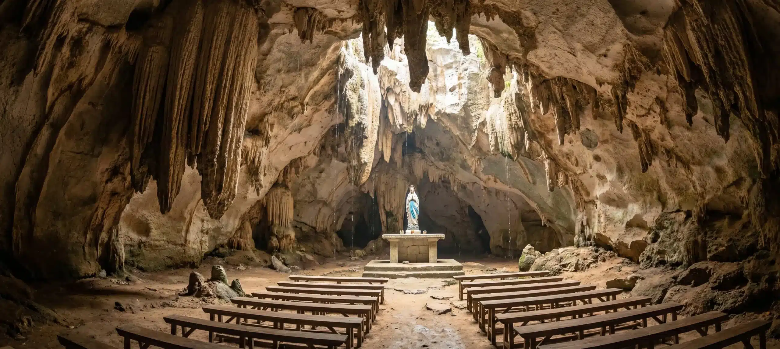 Goa Maria Tritis di Gunungkidul adalah destinasi spiritual yang damai, sejuk, dan penuh suasana hening